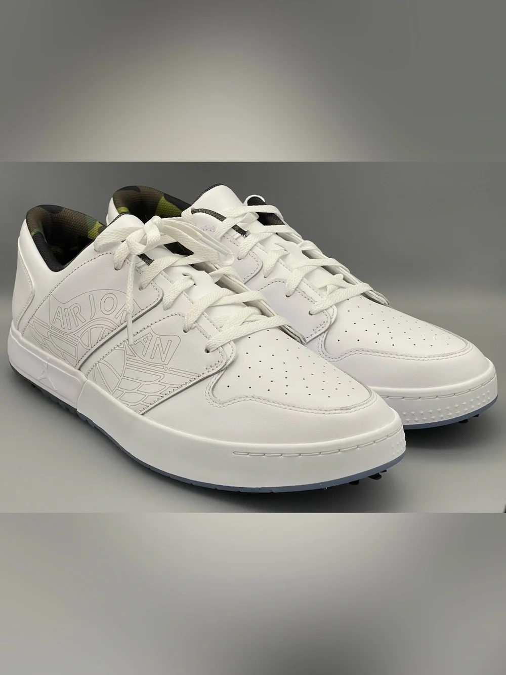 Nike Air Jordan Nu Retro 1 Golf Low Triple White Camo FZ4153-102 Men Size 15 NEW